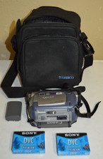 Canon ZR40 Digital Video Camcorder  battery two Sony DVC tapes NO CHARGER