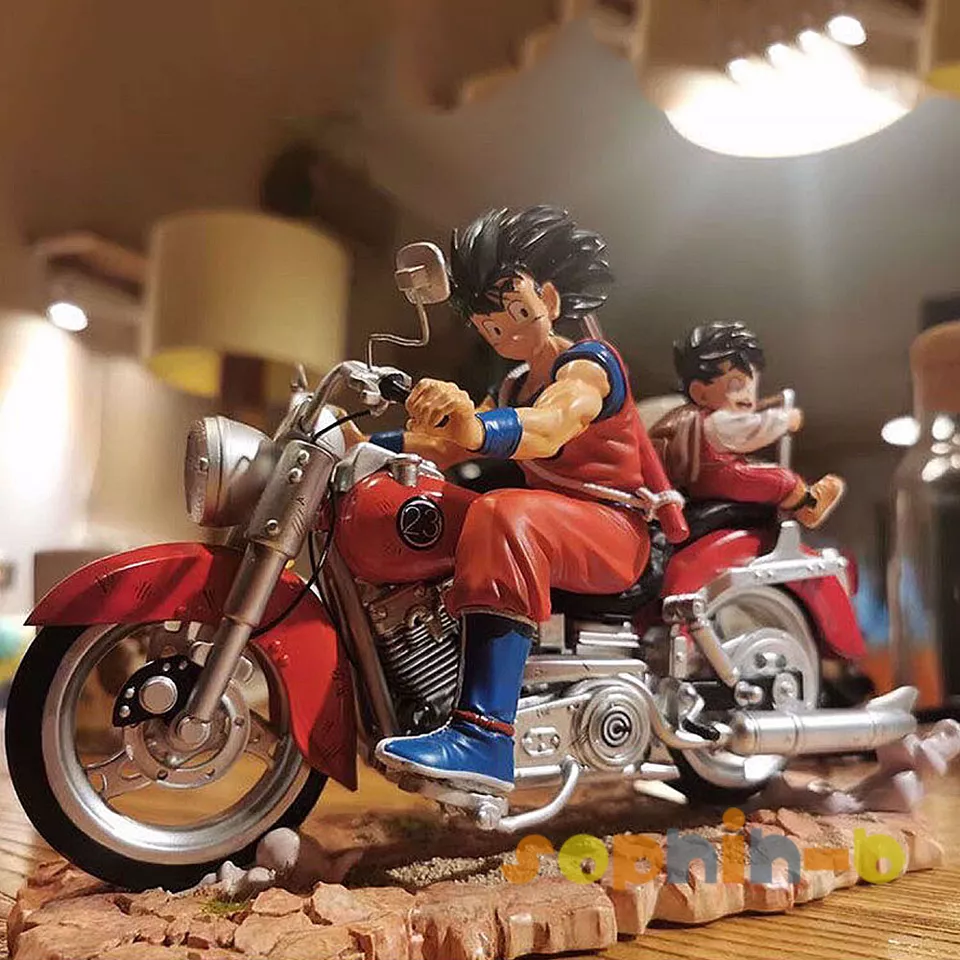 Anime Dragon Ball Z Son Goku Gohan Motorcycle Bike PVC Model Statue Figure Anime Dragon Ball Z Son Goku Gohan Motorcycle Bike PVC Model Statue Figure