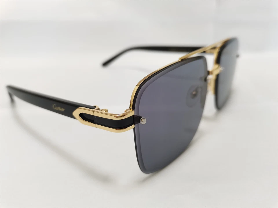 Gafas de sol Cartier Moda Madera Sin montura Lente negra Envío a EE. UU. Foto 3 de 4