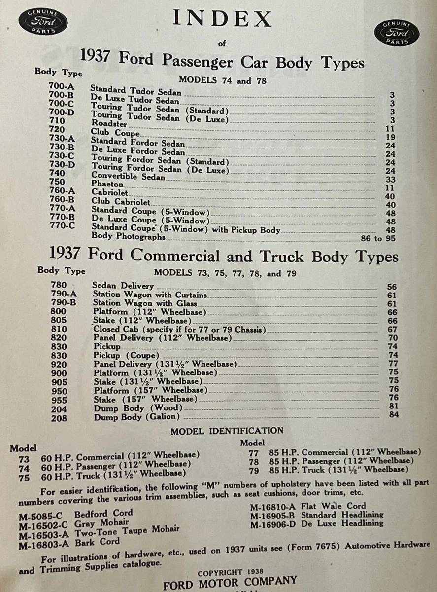 1937 ford pickup body 2025 parts