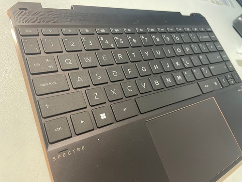 Original HP Spectre X360 4-EA UK Keyboard/Palmrest LED Backlit - Picture 3 of 7