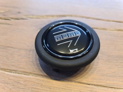 Sportlenkrad Hupenknopf Momo Schwarz silb Hupe Knopf Tuning 90er Rarität Sammler