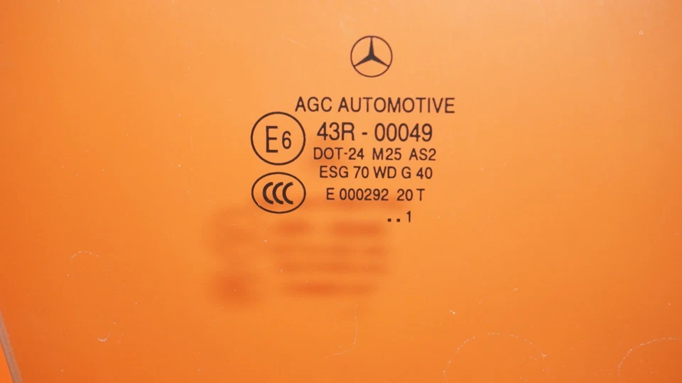 MERCEDES BENZ C250 DOOR GLASS 2012 2013 2014 RIGHT FRONT W204 COUPE OEM - Image 4 of 4