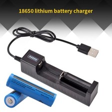 2pcs Rechargeable Li-Ion Batteries 3000mAh Multipurpose Battery 3.7V USB Charger