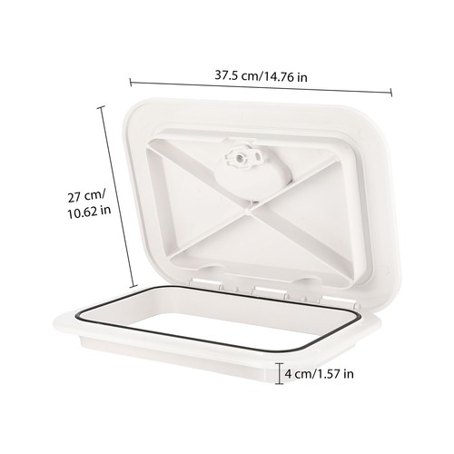 White Hatch & AUS Boat Deck Caravan Marine Access RV Hatch 270x375mm Lid ABS 1 - Picture 2 of 4