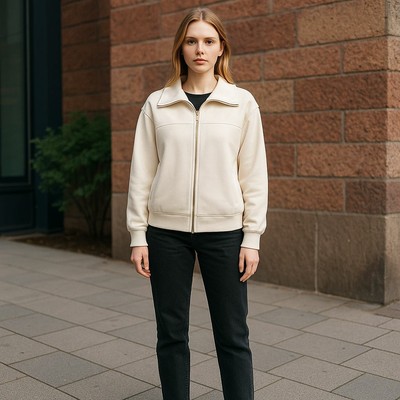 Tommy Bahama Luxurious Soft Zip Up  Jacket, Ivory, NWOT, Size Medium,Retail:$138
