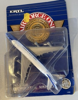 Vintage Ertl Airforce One Modellflugzeug 1499 747-200b Präsidentenflugzeug