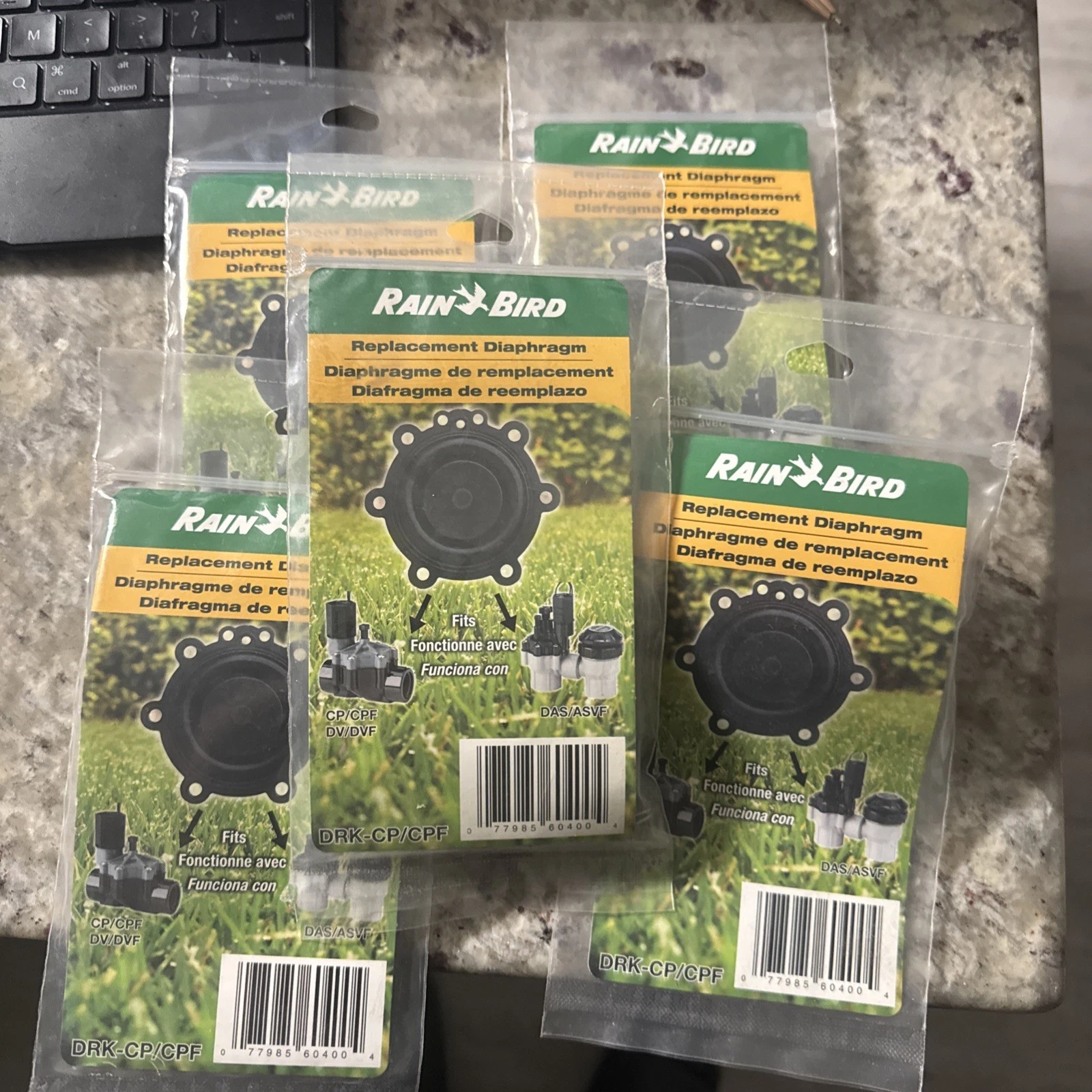 RAIN-BIRD Replacement Diaphragm Sets DRK-CP/CPF Sealed NEW lot of 5