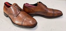 Prada Brown Cap Toe Oxford Dress Shoes Size  8.5-9