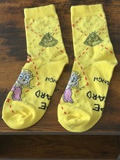 McDonald's Dr. Seuss The Grinch Meal Yellow Socks Christmas 2024 Collection
