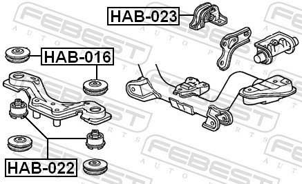 Fits FEBEST HAB-022 REAR DIFFERENTIAL SILENTBLOCKGHONDA CR-V RD1 1996 ⭐UK Stock⭐