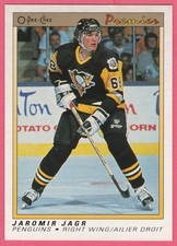 1990-91 OPC Premier Jaromir Jagr Rookie Card #50. Near Mint Condition