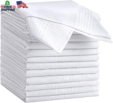 12 Pack Handkerchiefs for Men, 100 Soft Cotton 16X16 Inch Men'S Handkerchiefs,