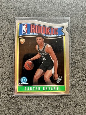 Carter Bryant RC 2025-26 Bowman Chrome Rookie of the Year Favorites Die-Cut