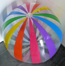 Seltener transp./bunter WASSERBALL von Intex, D = 100 cm / 40" flach
