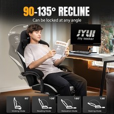 GTPLAYER Gaming Chair Headrest Lumbar Support Ergonomic High Back Breathabl 4