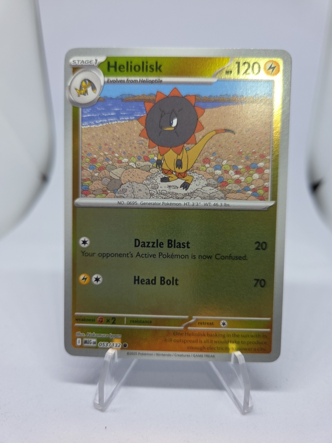 Reverse Holo Heliolisk #053/132 Common ME01: Mega Evolution Pokemon