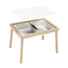 Sensory Table, Kids Activity Table, Wooden Play Table with Bins, Montessori