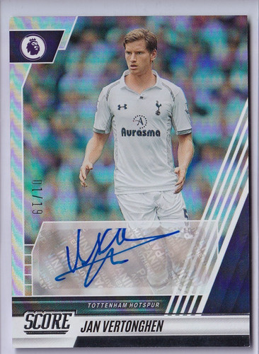 JAN VERTONGHEN 1/19 BOOKEND AUTO Panini Premier League Score Spurs 2022 2023