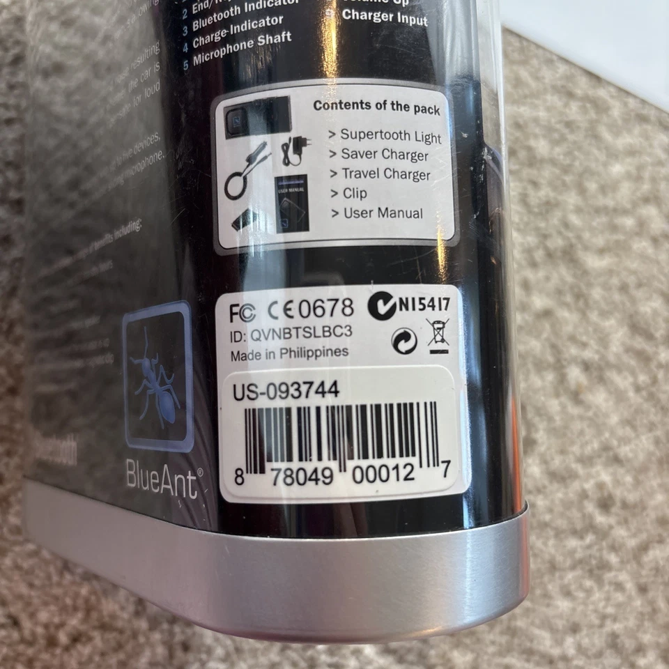 BLUE ANT Supertooth Bluetooth Handsfree Light Car N15417 NEW - Image 4 of 4