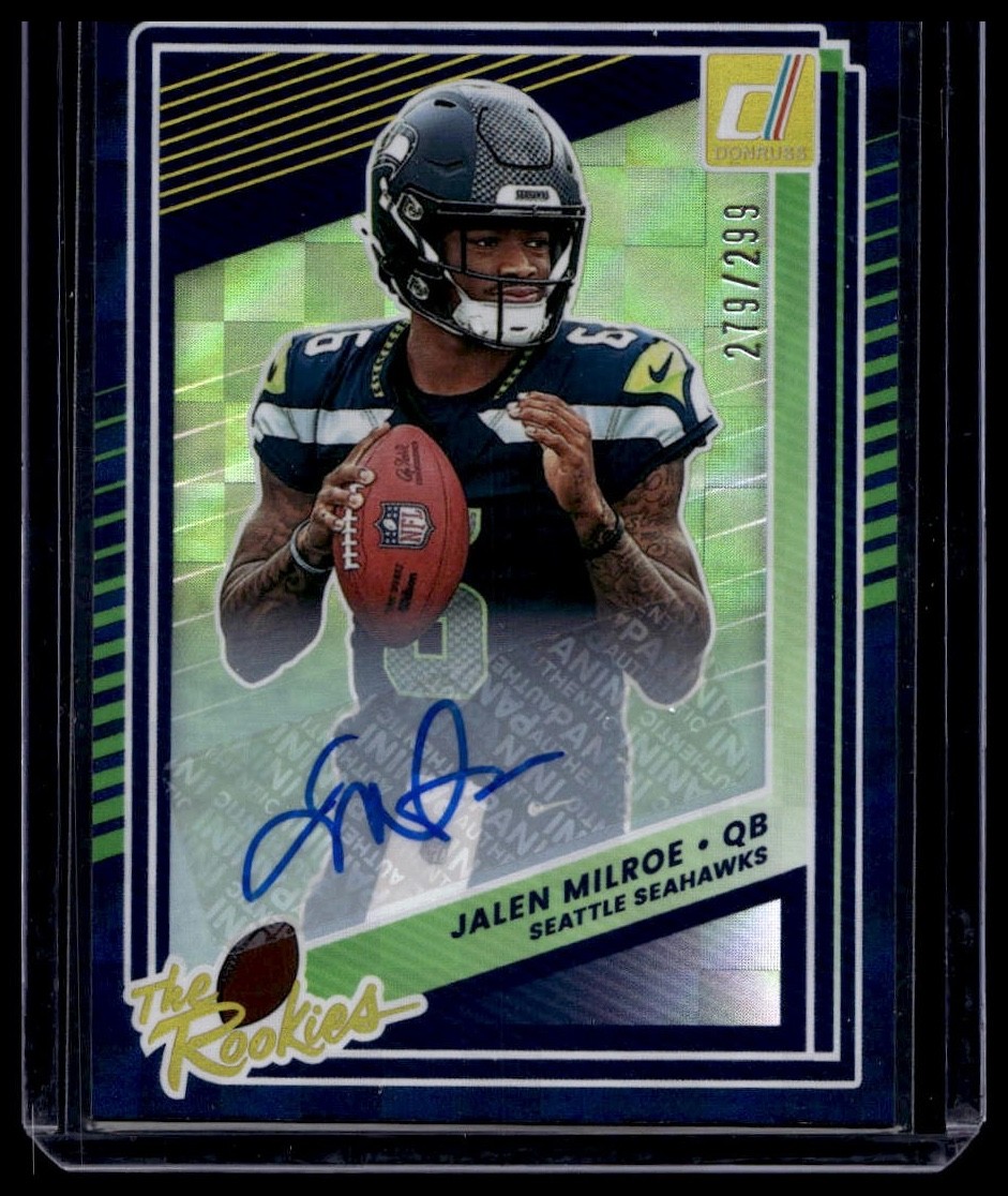 2025 Donruss "The Rookies"  Autographs #12 Jalen Milroe 279/299 (RC, AU)