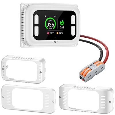 RV CO Propane Gas Detector 4-in-1 Type-C 12V HD Display