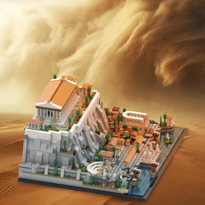 🏛️ 1970pcs Ancient Temple MOC Model – Greece Acropolis Replica Gift - Image 4 of 4