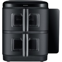 Severin FR 2468 S-Fry Duo Stack HeißLuftfritteuse Schwarz Sichtfenster 2800 Watt