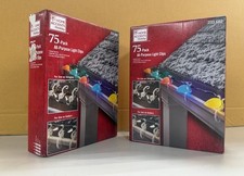 LOT OF 2 Home Accents 75 Pack Gutter Shingle Light Clips Home Accents Holiday