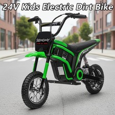 350W Eelectric Dirt Bike E-Motorcycle for Kids 24V 14.3mph  143lb Max 12" Tires