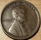 1918 S Lincoln Wheat Cent ~  VF T103