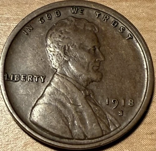 1918 S Lincoln Wheat Cent ~  VF T103
