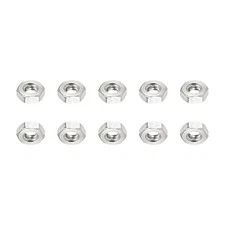 25Pack M1.6x0.35mm(DxL) Hex Nuts 304 Stainless Steel Hexagon Nuts Silver Tone