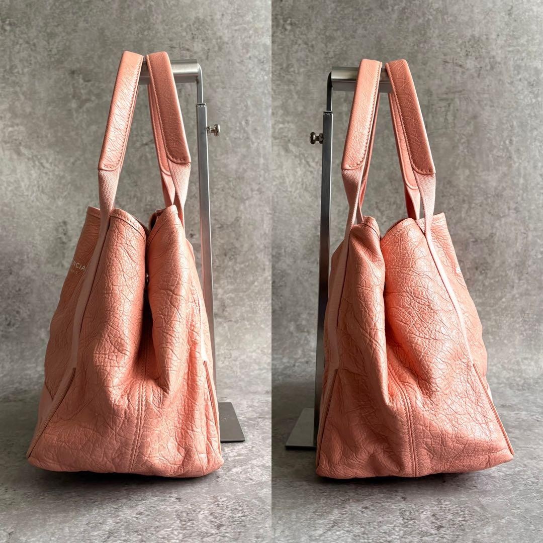 BALENCIAGA Navy Cabas S Leather Shoulder Handbag Pink Authentic Used From Japan thumbnail 23