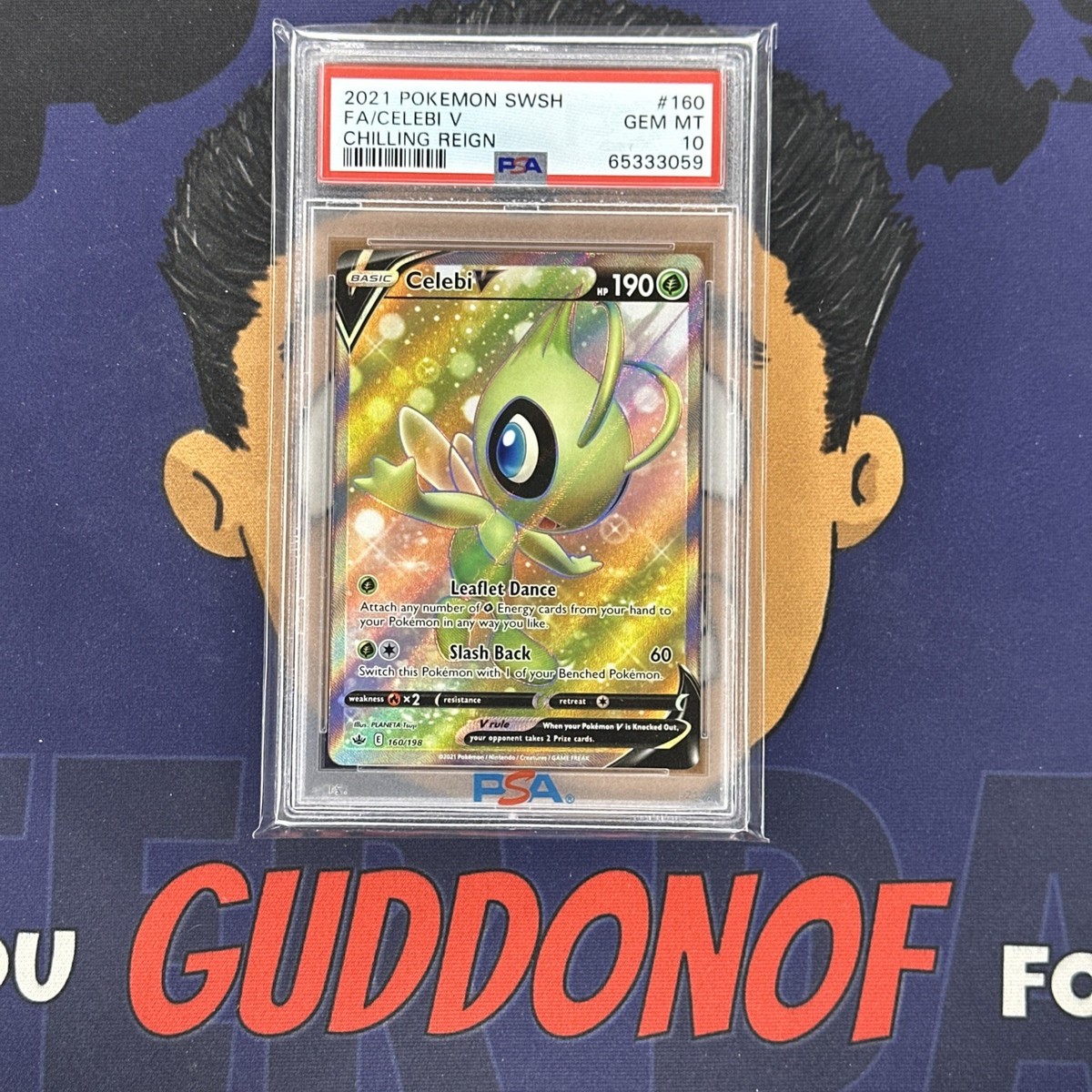 💎PSA 10 GEM MINT 2021 Pokemon Chilling Reign CELEBI V #160 Full