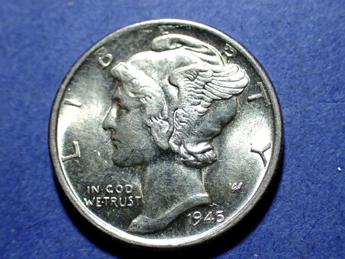 1945-S Micro S Mercury Dime Borderline Uncirculated