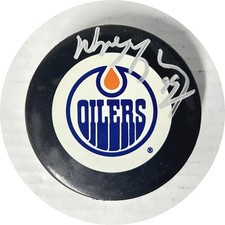 Wayne Gretzky Autographed Oilers Hockey Puck WG Authentic
