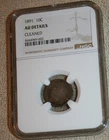 Liberty Seated Dime 1891 10C NGC AU Details Cleaned Recent Grade