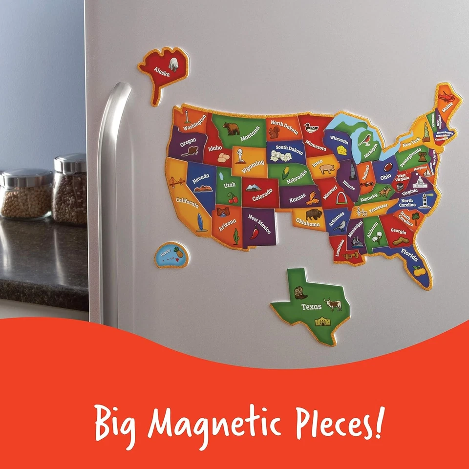 Learning Resources Magnetic U.S. Map Puzzle - Educational of the United...  - Image 4 of 4