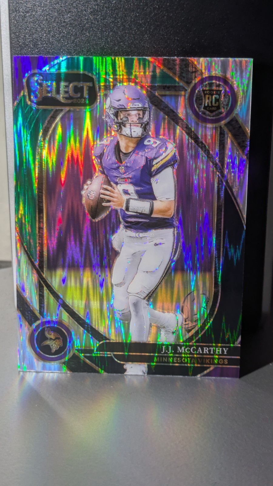 J.J. McCarthy Black Green Prizm Shock #246