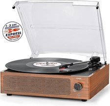 Tocadiscos de vinilo con altavoces, tocadiscos vintage para discos de vinilo