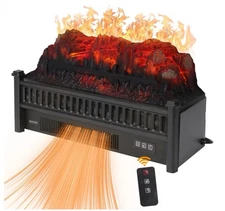 Zokop 23" 1400W Indoor Electric Fireplace Insert LED Glowing Heat Space Heater