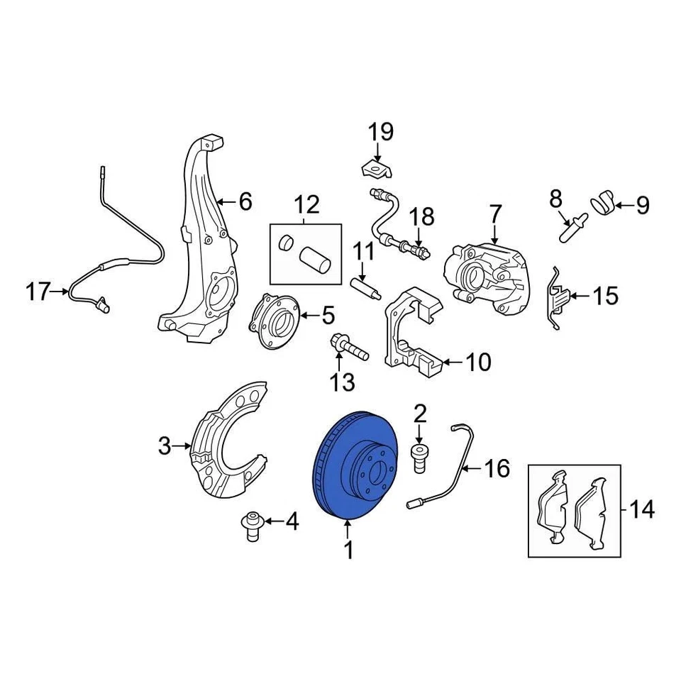 For BMW 650i xDrive Gran Coupe 2013-2019 BMW 34206894381 Rear Disc Brake Rotor Foto 2 de 4