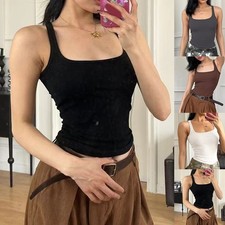 D??bardeur femme ??t?? couleur unie slim sans manches tricot?? gilet mode