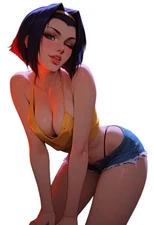 Faye Valentine Neon Vinyl Car Decal Sticker 7" Weatherproof