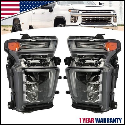 For Chevy Silverado 2500HD 3500HD 2020-2023 LED Headlights Headlamps Left+Right