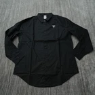 Tesla Shirt Men Button Up Black Employee Motor Co Designed USA Long Sleeve XL