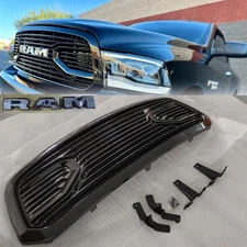 Grille For 2013 2014 2015 2016 2017 2018 Dodge Ram 1500 W/Letters Gloss Black