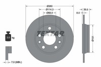 Textar 92327203 Bremsscheibe FüR Renault