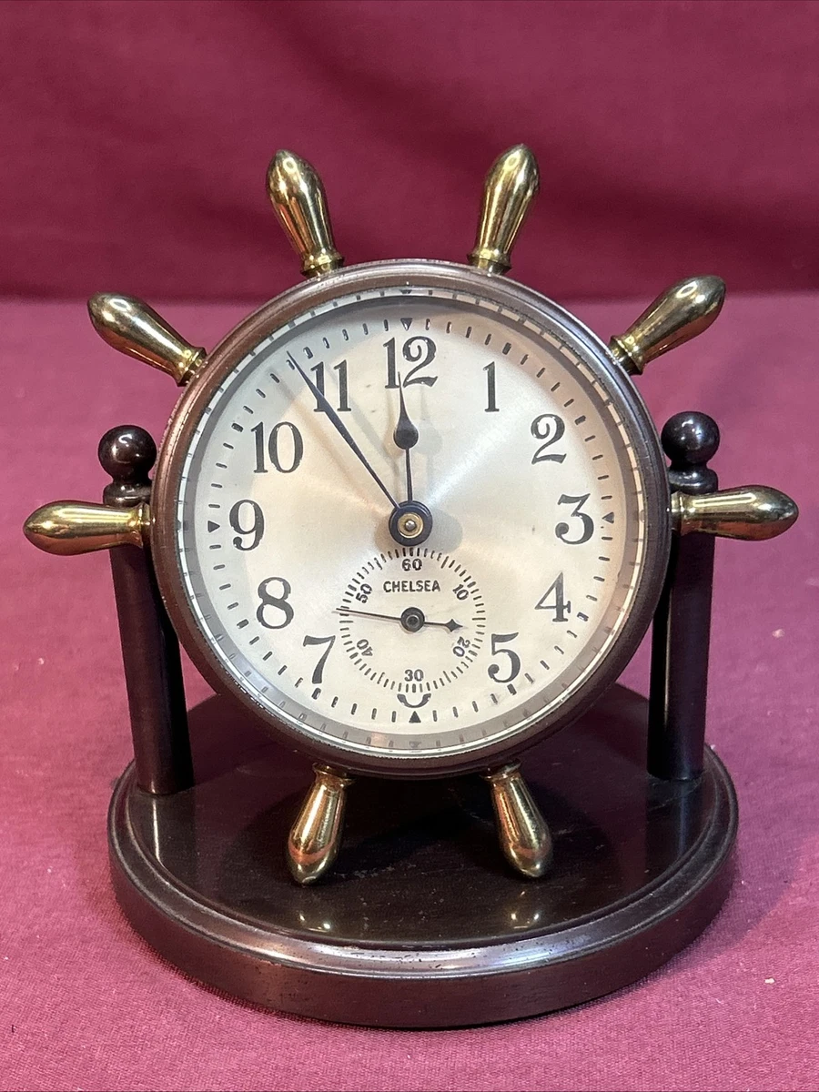 船舵时钟古董航海时钟| eBay